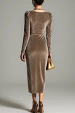 Elegant Draped Casual Dress