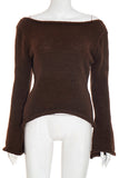 Off-Shoulder Knit Top