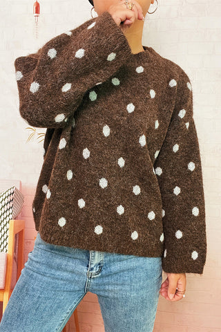 Polka Dot Knit Sweater