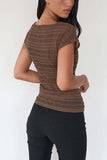 Leopard Print Cap Sleeve T-Shirt
