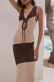 Striped Knit Cover-Up Dress