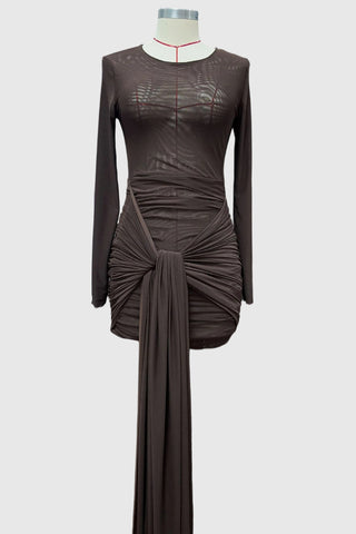 Elegant Draped Vacation Dress