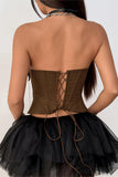 Lace-Up Corset Tank Top