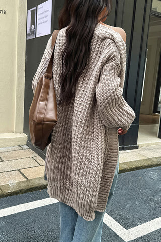 Open-Front Knit Cardigan