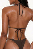 Studded Triangle Bikini Set