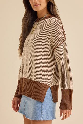 Stylish Striped Knit Sweater