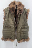 Zip-Front Faux Fur Vest