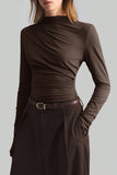 Elegant Ruched Long Sleeve Top