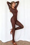 Elegant Lace Long-Sleeve Jumpsuit