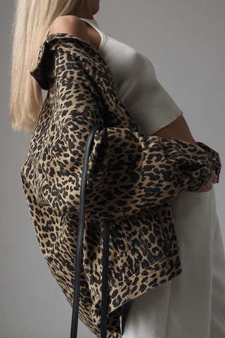 Animal Print Oversized Jacket