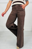 Wide-Leg Denim Trousers