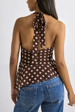 Polka Dot Halter Tank Top