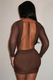 Deep V Evening Dress