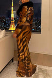 Statement Tiger Print Skirt Set