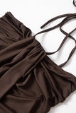 Draped Halter Casual Dress