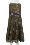Elegant Patterned Maxi Skirt