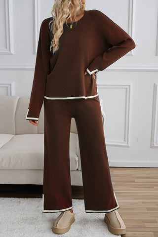 Trim-Accent Lounge Pants Set