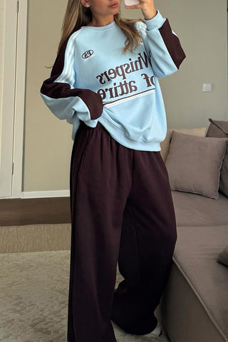 Casual Logo-Print Pants Set