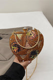 Elegant Sequin Heart Clutch