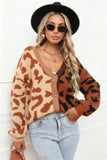 Vibrant Leopard Print Cardigan