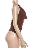 Halter Neck Draped Tank Top