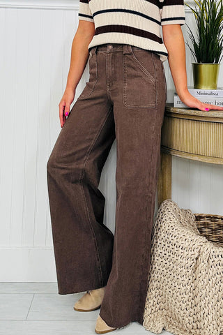 Wide-Leg Denim Trousers