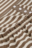 Button-Detail Striped T-Shirt
