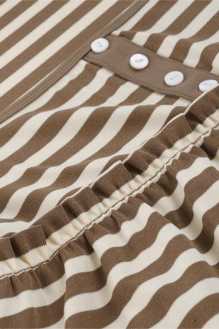 Button-Detail Striped T-Shirt