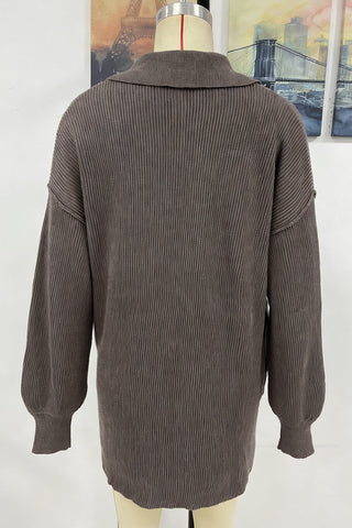 Button-Down Sweater Dress