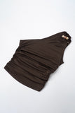 Asymmetrical Pearl-Accent Tank Top