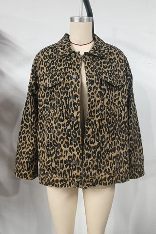 Animal Print Oversized Jacket
