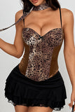 Leopard Print Corset Cami Top