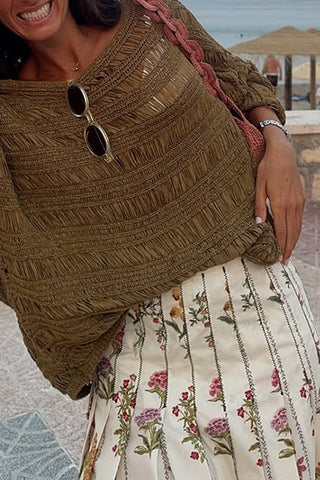 Relaxed Cable Knit Sweater