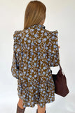 Floral Print Ruffled Dress