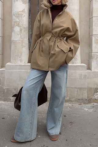 Chic Cinched-Waist Coat