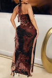 Strapless Tie-Dye Maxi Dress