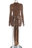 Elegant Sequin Mini Skirt Set