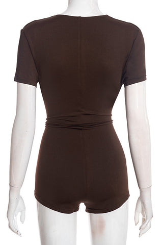 Deep V-Neck Romper