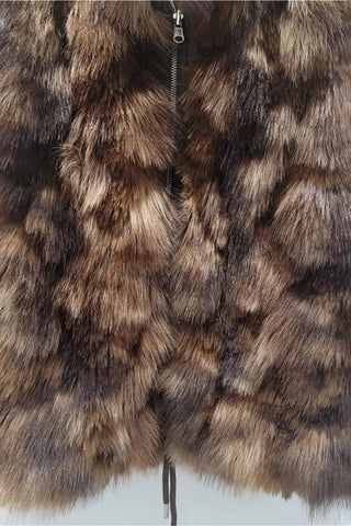 Zip-Front Faux Fur Vest