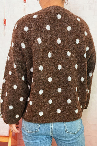 Polka Dot Knit Sweater