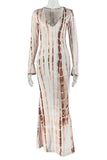 Tie-Dye Long Sleeve Maxi Dress