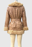 Fur-Trimmed Belted Jacket