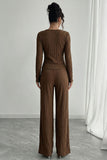Wrap Top Matching Pant Set