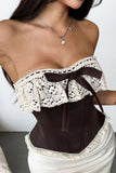 Lace Strapless Corset Top