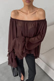 Off-Shoulder Flowy Blouse