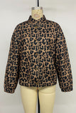 Leopard Print Button Jacket