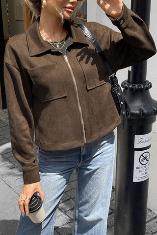 Zip-Front Casual Jacket