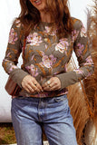 Floral Long Sleeve Fitted Top