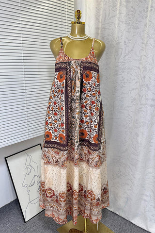 Boho Inspired Tie Strap Sundress