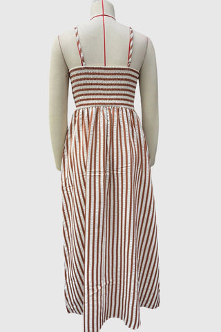 Striped Casual Maxi Dress